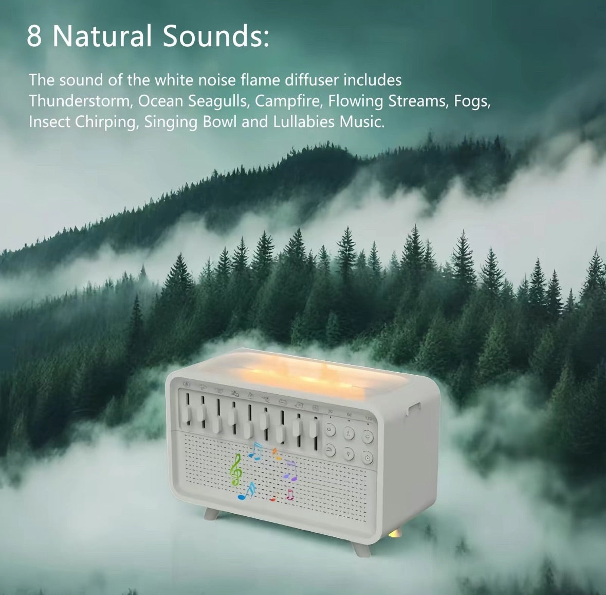 ZenMist 3-in-1 Bluetooth Humidifier with Nature Sounds & Night Light